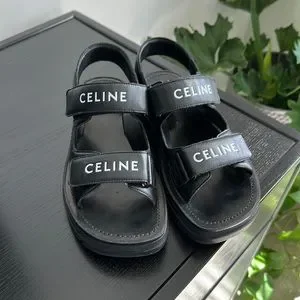 サンダル・ミュール CELINE | CELINE LEO SCRATCH SANDAL IN CALFSKIN CELINE | CELINE LEO SCRATCH SANDAL IN CALFSKIN (CELINE